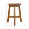 Homeroots 18" Natural Brown Backless Bar Chair 376718 - alternate 4
