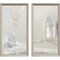Homeroots Set Of Two Delicate Gray Silver Framed Print Wall Art, 2PK 525726 - alternate 1
