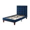 Homeroots Navy Blue Solid Wood Full Tufted Upholstered Velvet Bed 544908 - alternate 6