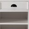 Homeroots Distressed White and Deep Brown Nightstand With Shelves 397625 - alternate 7