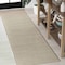 Jonathan Y Aarhus High-Low Minimalist Scandi Striped Beige/Cream 2 ft. x 8 ft. Indoor/Outdoor Runner Rug SCN102C-28 - alternate 1