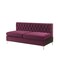 Homeroots 69" Burgundy Velvet Modular Sofa With Silver Legs 491026 - alternate 4