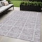 Homeroots 5' X 8' Lavender And Silver Medallion Washable Indoor Outdoor Area Rug 589339 - alternate 1