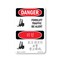 Signmission OSHA Danger Sign, 18" Height, Rigid Plastic, Forklift Traffic Be Alert Bilingual, 1218-VK-1265 OS-DS-P-1218-VK-1265 - alternate 1