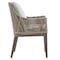 Armen Living Grenada Outdoor Wicker and Aluminum Gray Dining Chair with Beige Cushions - Set of 2 LCGDCHGR - alternate 4