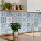 Homeroots 12" X 12" Baby Blue and Peach Mosaic Peel and Stick Removable Tiles 556426 - alternate 5