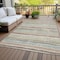 Homeroots 8' X 10' Beige Brown And Gray Striped Washable Indoor Outdoor Area Rug 598869 - alternate 8