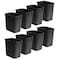 Acrimet Wastebasket, Deskside Bin, 3.25 Gallon/13 Quart/ 12 Liter (Plastic) (Black Color) (Set of 8), 8PK 578.8 - alternate 1