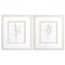 Homeroots Set Of Two Olive Leaves White Framed Print Wall Art, 2PK 521533 - alternate 1
