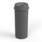 Regal Altair 22 Gallon Round Plastic Gray Wastebasket with Funnel-Top Lid, Heavy-Duty HDPE ZR-TC-500-22RND-GRY+LD-510 - alternate 1
