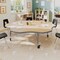 Flash Furniture Commercial Adjustable Height Flower Activity Table with Locking Casters-LT NAT XU-A60-FLR-LTNAT-T-P-CAS-GG - alternate 4