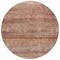 Homeroots 8' Coral And Black Round Striped Washable Indoor Outdoor Area Rug 605767 - alternate 6