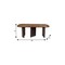Homeroots 48in Light Brown Genuine Leather and Solid Wood Upholstered Bench 722885 - alternate 3