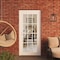 Vdomdoors Front Exterior Prehung Metal-Plastic Door Clear Glass / MANUX 8355 White Silk / Office Commercial a MANUX8355EXD-WS-W36xH80-RH-I - alternate 4