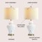 Jonathan Y Qin 22" Ceramic/Iron Classic Cottage LED Table Lamp, White, 2PK JYL6602C-SET2 - alternate 6