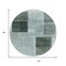Homeroots 8' Teal Blue And Gray Round Geometric Washable Indoor Outdoor Area Rug 631941 - alternate 3