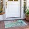 Homeroots 2' X 3' Teal Abstract Washable Non Skid Indoor Outdoor Area Rug 559712 - alternate 8