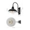 Jonathan Y Stanley 12.25" 1-Light Farmhouse Industrial Iron LED Gooseneck Arm Outdoor Sconce, Black JYL7614B - alternate 7