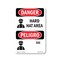 Signmission OSHA Danger Sign, Hard Hat Area Bilingual, 24in X 18in Aluminum, OS-DS-A-1824-VT-1292 OS-DS-A-1824-VT-1292 - alternate 1