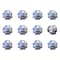 Homeroots Set of Twelve Blue And White Ceramic Drawer Pull Knobs, 12PK 358099 - alternate 4