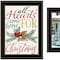 Homeroots Set Of Two Come Home for Christmas 2 Black Framed Print Wall Art, 2PK 406036 - alternate 5