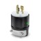 Leviton Locking Plug, L7-20P, 20 A, 277V AC, 2 Pole, Screw Terminals, Black, White 2331-PLC - alternate 1