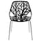 Leisuremod Modern Asbury Dining Chair with Chromed Legs, Black AC16BL - alternate 7