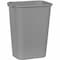 Rubbermaid Commercial Deskside 10 gal Rectangular Indoor Plastic Can, Gray, None, Plastic, 11 in FG295700GRAY - alternate 1