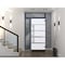 Vdomdoors Steel Door Deux 1105 Gray Graphite Sidelight and Transom Window Stainless Inserts Single Modern Pai DEUX1105EXD-GRE-W36+14xH80+16-LH-O - alternate 3