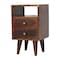 Homeroots 20" Brown Solid Wood Square Two Drawer Nightstand 651802 - alternate 6