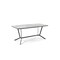 Homeroots 63" Gray White and Black Ceramic and Metal Trestle Base Dining Table 555172 - alternate 4