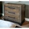 Homeroots 37" Brown and Gray Solid Wood Three Drawer Chest 524595 - alternate 4