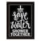 Homeroots Shower Together 2 Black Framed Print Wall Art 407683 - alternate 1