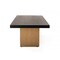 Homeroots 95" Dark Brown And Brass Metal Sled Base Dining Table 487883 - alternate 4