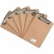 Universal Hardboard Clipboard with Low-Profile Clip, 0.5in Clip Capacity, Holds 5 x 8 Sheets, Brown, 6PK UNV05561 - alternate 2