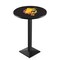 Holland Bar Stool Co 36" Blk Wrinkle Ferris State Pub Table, 36" dia. Top L217B3636FerrSt - alternate 1