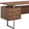 Homeroots 60" Brown and Silver Computer Desk With Three Drawers 333369 - alternate 6