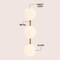 Jonathan Y Nash 23 in. 3-Light Mid-Century Modern Metal and Frosted Glass Globe LED Vanity Light, Brass Gold JYL9568A - alternate 6