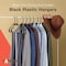 Campior Black Plastic Hangers, Heavy-Duty Plastic Hangers Slim and Space-Saving Hangers, 5PK CMPPLH5BK - alternate 6