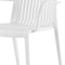 Homeroots Set of Four 22" White Heavy Duty Plastic Outdoor Stacking Arm Chairs 565275 - alternate 5