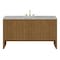 James Martin Vanities Hudson 60" Single Vanity, Honey Oak w/ 3 CM Victorian Silver Silestone Top 435-V60S-HNO-3VSL - alternate 1