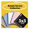 Post-It Pads in Simply Serene Colors, Unruled, 3 x 3, (2) Pads of 45 Sheets, (1) Pad of 35 Sheets, 3PK 3321-SSNE - alternate 3