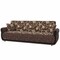 Homeroots 90" Beige And Brown Chenille Convertible Futon Floral Sleeper Sofa With Toss Pillows And Storage 607131 - alternate 4