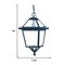 Homeroots Matte Black Hanging Lantern Light 398018 - alternate 2