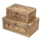 Homeroots Set of Two Natural Solid Wood And Fabric Box With Lid, 2PK 489347 - alternate 6