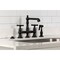 Kingston Brass Bridge Kitchen Faucet with Brass Sprayer, Matte Black KS7270BEXBS - alternate 5