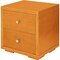 Homeroots 19" Light Brown Solid and Manufactured Wood Two Drawer Nightstand 526874 - alternate 5