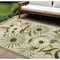 Homeroots 6' X 9' Ivory And Green Floral Indoor Outdoor Area Rug 548076 - alternate 3