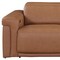 Homeroots 100" Chestnut Top Grain Leather Reclining Metal USB Sofa 720429 - alternate 7