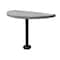 Leisure Craft Perforated Semi-Circle Pedestal Table, Portable, 30"H, Gray STAB30-PERF-GRAY - alternate 1